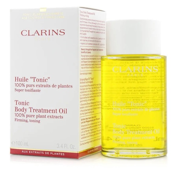 NIB 2-Pack Clarins Paris Huile Tonic Body Oil & Hydra-Essentiel Silky Cream - Picture 1 of 7
